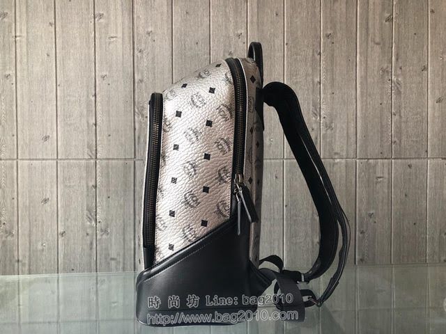 MCM雙肩背包 原單 24K黃金五金件 幹邑色Visetos塗層材料 高端MCM男士背包  mdmc1104